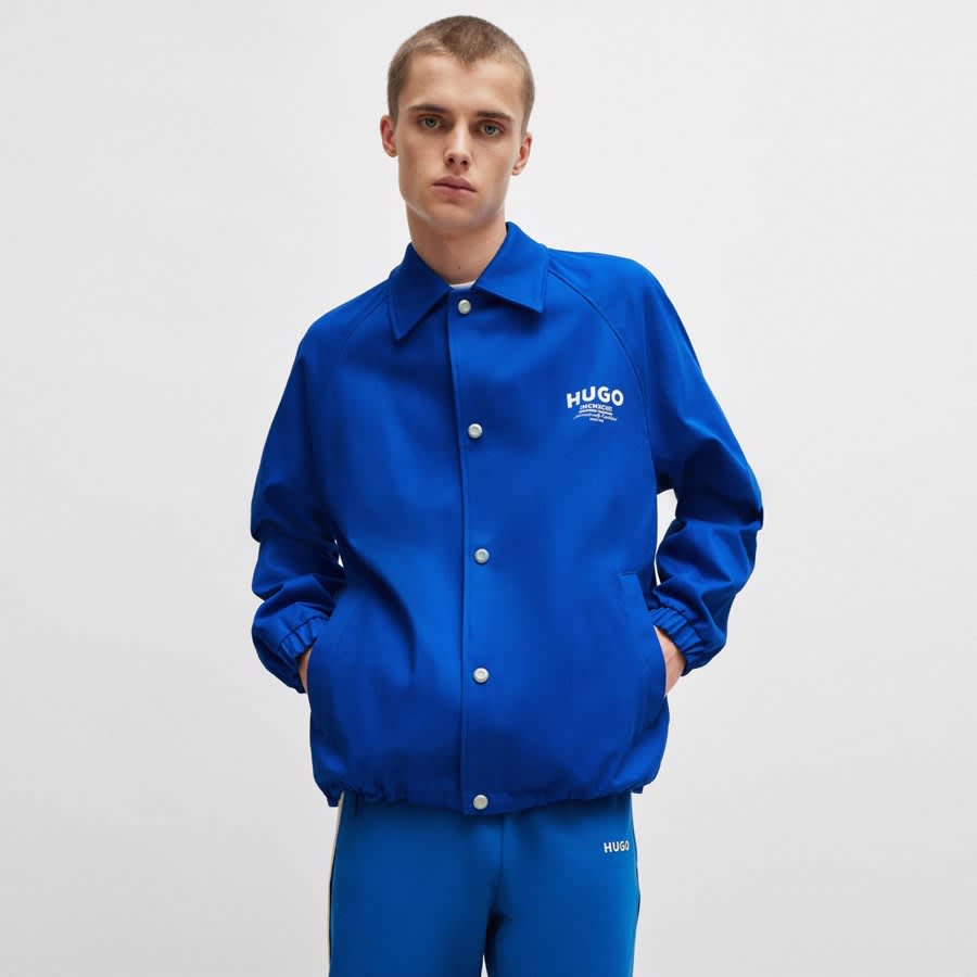 Hugo boss coat blue top